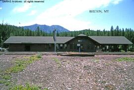 Great Northern Depot at Belton, Montana, undated