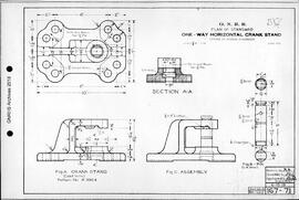 Great Northern Railway Standard Signal Plans; Crank Stand, One Way, Horizontal, 1919