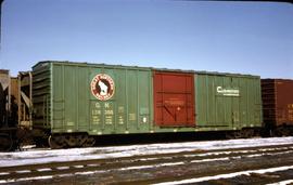 Great Northern Railway Box car 138366,  at Lincoln, Nebraska in 1969.