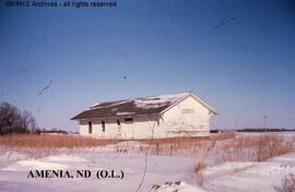 Great Northern Depot at Amenia, North Dakota, undated