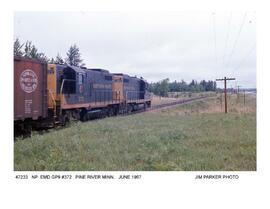 Northern Pacific Diesel Locomotive Number 372, Pine River, Minnesota, 1967