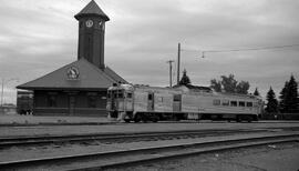 Great Northern Rail Diesel Car 2350 at Great Falls, Montana, undated