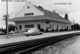 Great Northern Depot at Alexandria, Minnesota, undated