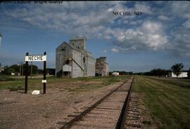 Great Northern Station Sign at Neche, North Dakota, undated