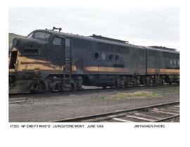 Northern Pacific Diesel Locomotive Number 5401D, Livingston, Montana, 1969