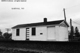 Great Northern Depot at Karnak, North Dakota, undated