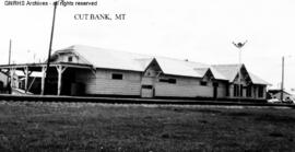 Great Northern Depot at Cut Bank, Montana, undated