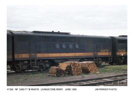 Northern Pacific Diesel Locomotive Number 5407B, Livingston, Montana, 1969