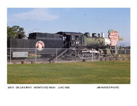 Great Northern Steam Locomotive Number 1147, Wenatchee, Washington, 1969