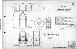 Great Northern Railway Standard Signal Plans; Carrier, Pipe Strap, 1918