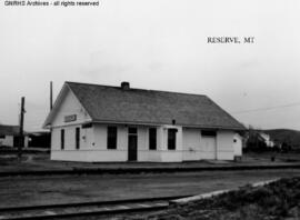 Great Northern Depot at Reserve, Montana, undated