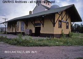 Great Northern Depot at Red Lake Falls, Minnesota, undated