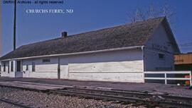 Great Northern Depot at Churchs Ferry, North Dakota, undated