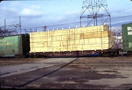 Great Northern Railway Flat car 65306 at Wenatchee, Washington in 1974.