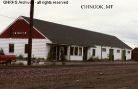 Great Northern Depot at Chinook, Montana, undated