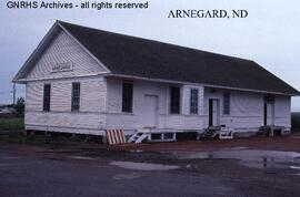 Great Northern Depot at Arnegard, North Dakota, undated