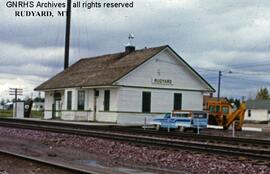 Great Northern Depot at Rudyard, Montana, undated