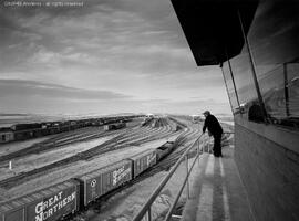 Great Northern Railroad Yard at Minot, North Dakota, undated