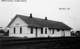 Great Northern Depot at Richey, Montana, undated