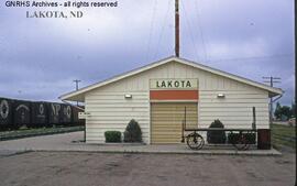 Great Northern Depot at Lakota, North Dakota, undated