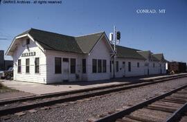 Great Northern Depot at Conrad, Montana, undated