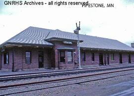 Great Northern Depot at Pipestone, Minnesota, undated