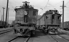 Great Northern Electric Locomotives 5017 and 5008B at Appleyard, Washington, undated