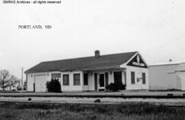 Great Northern Depot at Portland, North Dakota, undated