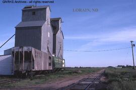 Great Northern Station Sign at Lorain, North Dakota, undated