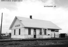 Great Northern Depot at Whitewater, Montana, undated