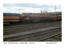 Great Northern Diesel Locomotive Number 322, Spokane, Washington, 1967