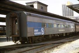 Great Northern Railway Passenger Car 1073 at St. Paul, Minnesota in 1973.