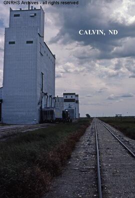 Great Northern Station Sign at Calvin, North Dakota, undated