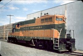 Great Northern Railway 678 at Oroville, Washington in 1959.