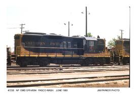 Northern Pacific Diesel Locomotive Number 384, Pasco, Washington, 1969