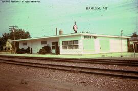 Great Northern Depot at Harlem, Montana, undated