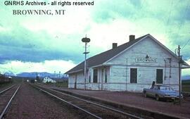 Great Northern Depot at Browning, Montana, undated