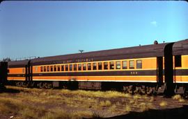 Great Northern Railway Passenger Car 959, coach at Superior, Wisconsin in 1969.