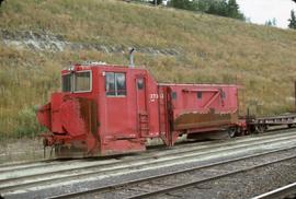 Great Northern Railway Snow Plow X7303 at Bonners Ferry, Idaho in 1977.