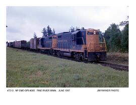 Northern Pacific Diesel Locomotive Number 365, Pine River, Minnesota, 1967