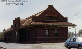 Great Northern Depot at Lewistown, Montana, undated