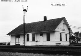 Great Northern Depot at Pillsbury, North Dakota, undated