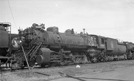 Great Northern Steam Locomotive 2182 at Saint Cloud, Minnesota in 1958.