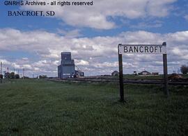 Great Northern Station Sign at Bancroft, South Dakota, undated