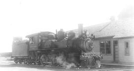 Montana Western Steam Locomotive 10 at Conrad, Montana, 1939