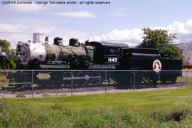 Great Northern Steam Locomotive 1147 at Wenatchee, Washington, 1988