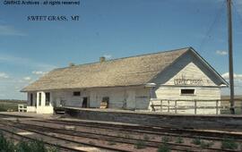 Great Northern Depot at Sweet Grass , Montana, undated