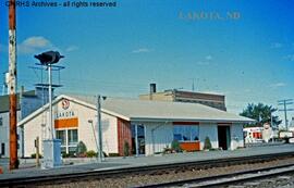 Great Northern Depot at Lakota, North Dakota, undated