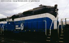 Great Northern Diesel Locomotive 732 at Wenatchee, Washington, 1968