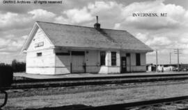 Great Northern Depot at Inverness, Montana, undated